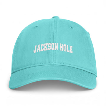 Buy chalky-mint Jackson Hole, Wyoming Washed Baseball Cap - Vintage Coastal Comfort Colors