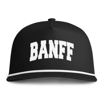 Buy black Banff, Canada Embroidered Rope Hat - Vintage Sunwashed Rope Cap, Comfort Colors