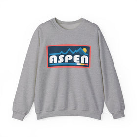 Buy sport-grey Aspen, Colorado Sweatshirt - Mountain Graphic Crewneck