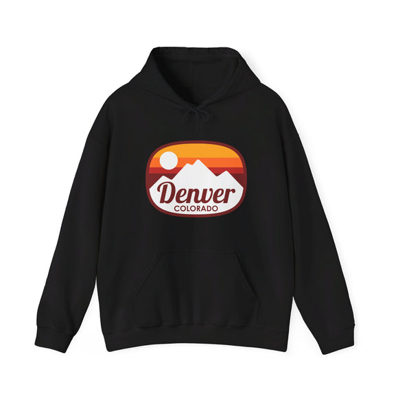 Denver, Colorado Hoodie - Retro Ombre Unisex Denver Hoodie Sweatshirt