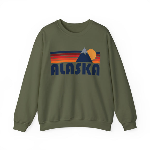 Alaska Sweatshirt Retro Mountains, Alaska Unisex Crewneck, Vintage Cozy Jumper, Gift for Outdoor Lovers