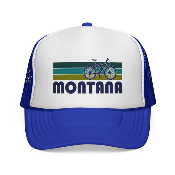 Montana Retro Bike Trucker Hat - Vintage Style Montana Cap