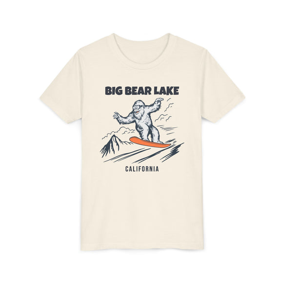 Big Bear Lake, California Yeti Snowboard Youth Tee - Kids Skiing Shirt
