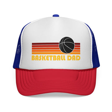 Buy blue-red Basketball Dad Trucker Cap | Trucker Caps