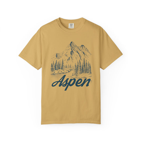 Aspen, Colorado Graphic Tee - Mountain Illustration Aspen T Shirt