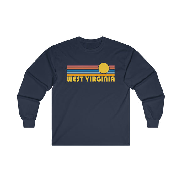 West Virginia Long Sleeve Shirt - Retro Unisex Shirt