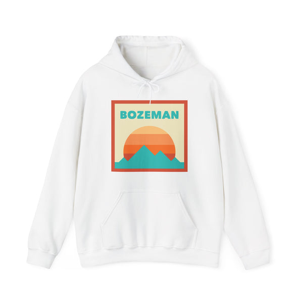Bozeman, Montana Mountain Sun Hoodie - Unisex Hooded Sweatshirt, Travel Sweatshirt, Sunset
