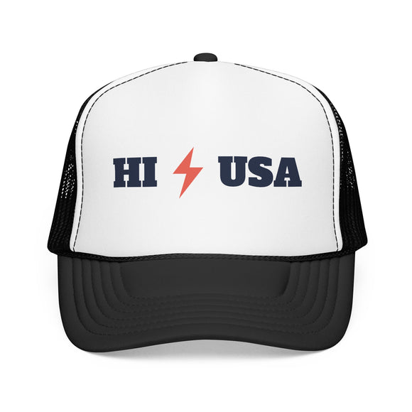Hawaii Retro Trucker Hat - Lightning Foam Cap