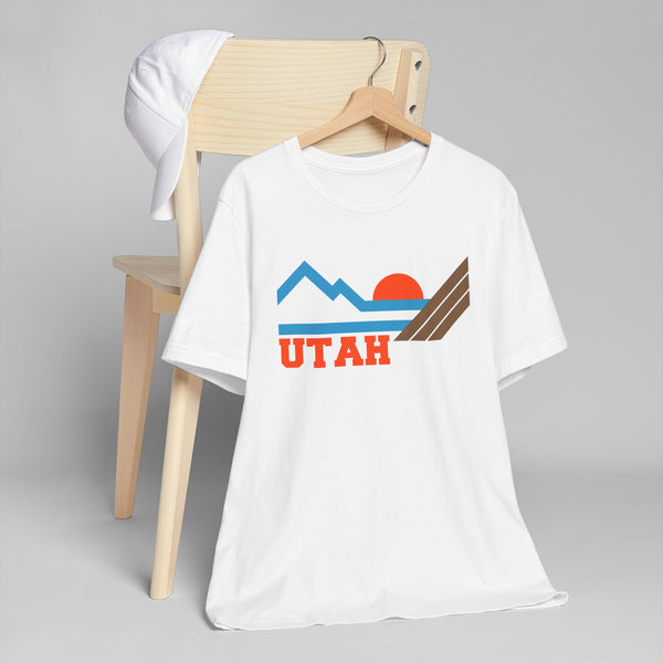 Utah Retro Mountains Sunset T-Shirt | Vintage Utah Tee