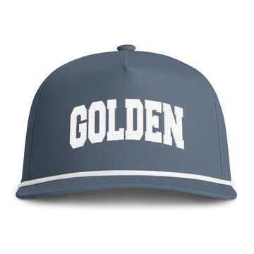 Golden, Colorado Embroidered Rope Hat - Vintage Sunwashed Rope Cap, Comfort Colors