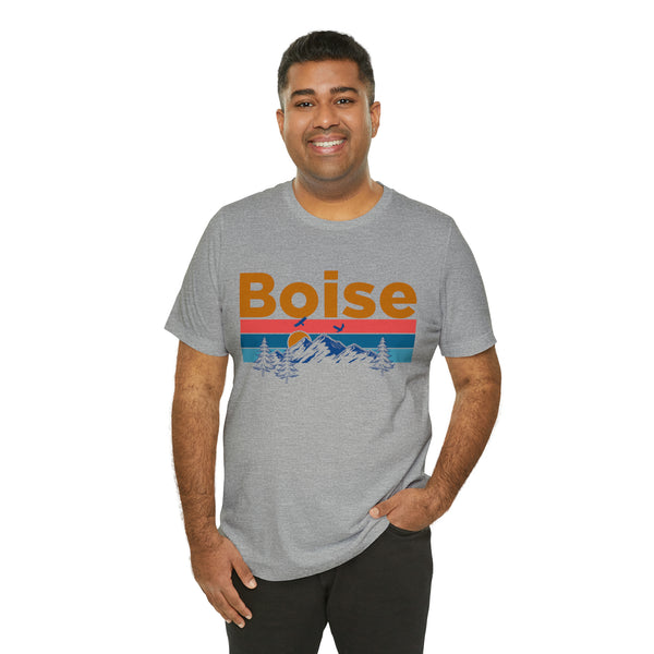 Boise, Idaho Shirt - Mountain Sunset Unisex Boise T-Shirt