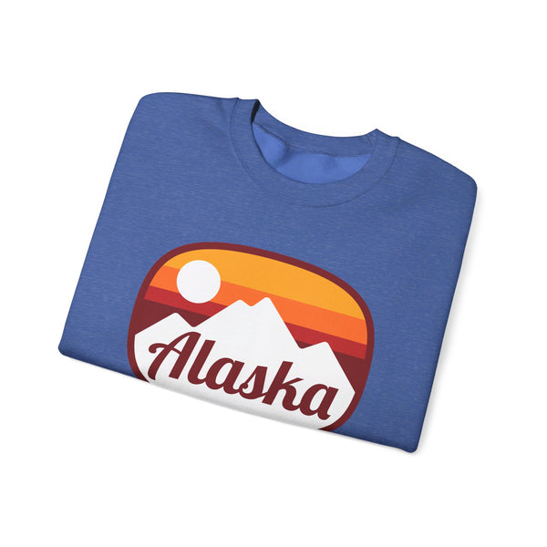 Alaska Sweatshirt - Unisex Retro Ombre Alaska Crewneck Sweatshirt