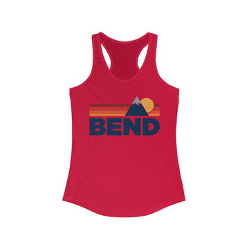 Buy solid-red Bend, Oregon Women's Racerback Tank Top - Mountain Lover Sleeveless Shirt, Women's Bend Hiking Tank