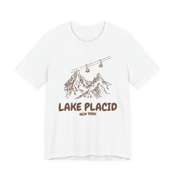 Lake Placid, New York Mountain T-Shirt — Vintage Gondola Ski Mountain Tee