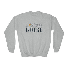 Boise, Idaho Youth Sweatshirt - Unisex Kid's Boise Crewneck Sweatshirt