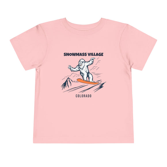 Snowmass Village, Colorado Yeti Snowboard Toddler Tee