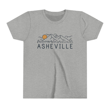 Buy athletic-heather Asheville, North Carolina Youth T-Shirt - Kids Asheville Shirt