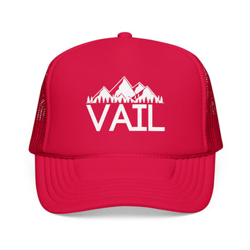 Buy red Vail, Colorado Trucker Hat - Vail Cap