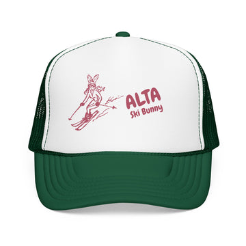 Buy kelly-white-kelly Alta, Utah Ski Bunny Foam Trucker Hat