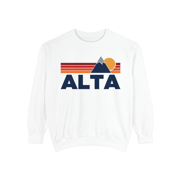 Alta, Utah Mountain Stripes Sweatshirt | Comfort Colors - 100% Cotton