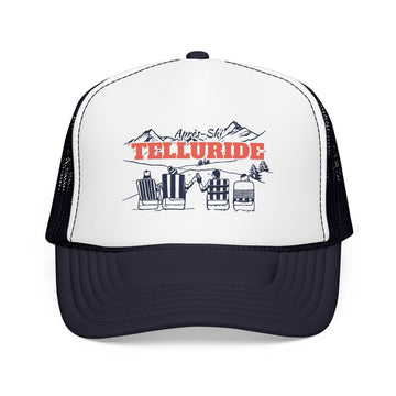 Telluride, Colorado Après-ski Trucker Hat — Foam Mesh Cap