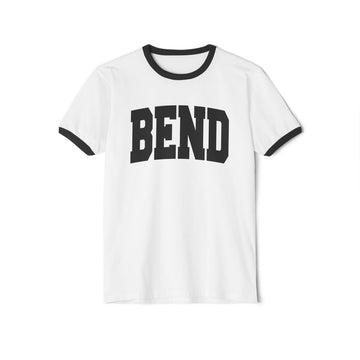 Buy white-black Bend, Oregon Cotton Ringer Graphic Tee - Unisex Bend T Shirt, Vintage Style Tee, Men's/Women's Tee