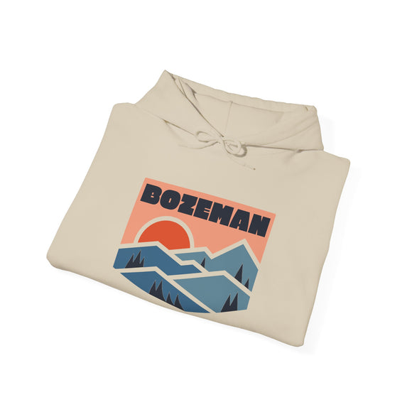 Bozeman, Montana Hoodie - Unisex Mountain Bozeman Hoodie Graphic Sweatshirt