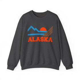 Buy dark-heather Alaska Sweatshirt - Mountain Alaska Crewneck Sweatshirt