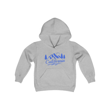 Buy sport-grey Retro California Youth Hoodie - Mountain California Kids Sweatshirt, Cute California Children's Pullover