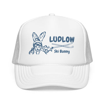 Buy white Ludlow, Vermont Ski Bunny Trucker Hat