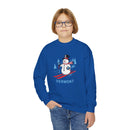 Vermont Youth Crewneck Sweatshirt - Ski Snowman Unisex Kid's Vermont Sweatshirt-12