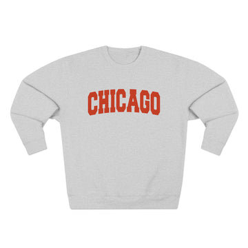 Chicago Retro Orange Crewneck Sweatshirt - 0