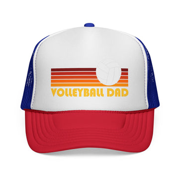 Buy blue-red Volleyball Dad Trucker Cap | Trucker Caps
