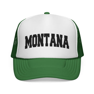 Buy green Montana Retro Collegiate Style Trucker Hat