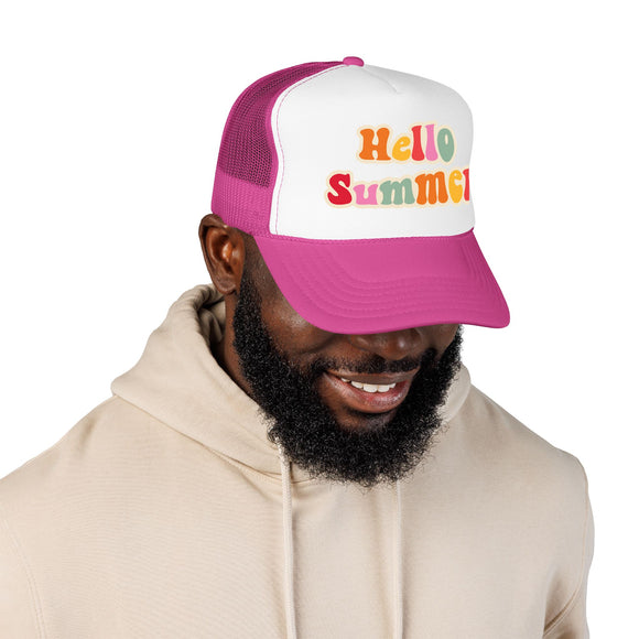 Hello Summer Trucker Hat Boho