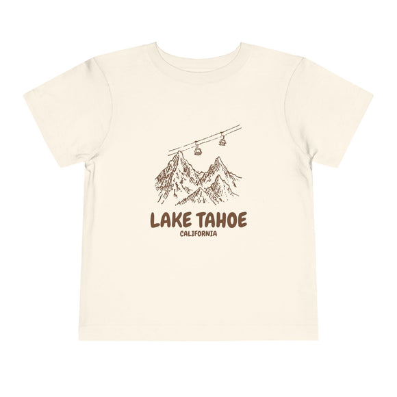 Lake Tahoe, California Toddler T-Shirt — Vintage Gondola Ski Mountain Tee