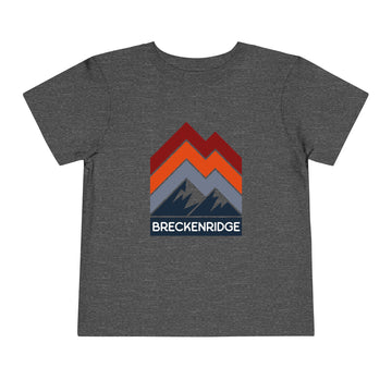 Buy dark-heather-grey Breckenridge, Colorado Toddler T-Shirt - Retro Palm Tree Toddler Breckenridge Shirt