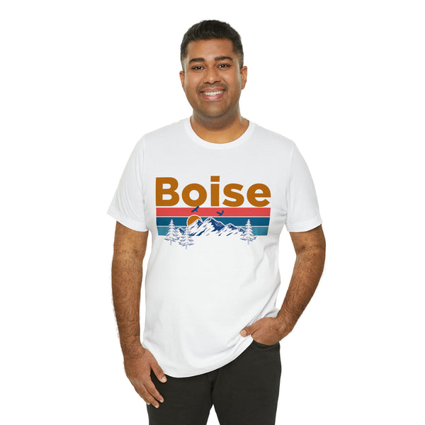 Boise, Idaho Shirt - Mountain Sunset Unisex Boise T-Shirt