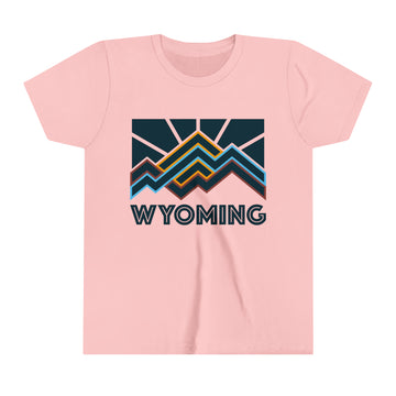 Buy pink Wyoming Youth T-Shirt - Unisex Kids Wyoming Shirt
