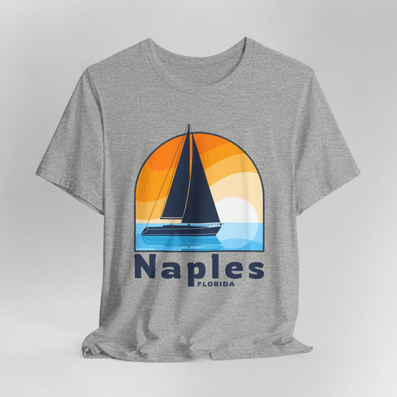 Naples, Florida T Shirt - Sailboat Tee