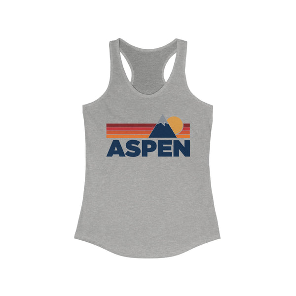 Aspen, Colorado Women's Racerback Tank Top - Mountain Lover Sleeveless Shirt, Women's Aspen Hiking Tank
