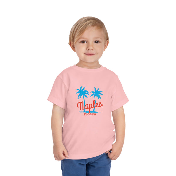 Naples, Florida Toddler T-Shirt - Retro Palm Tree Toddler Naples Shirt