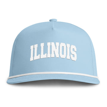 Buy chambray Illinois Embroidered Rope Hat - Vintage Sunwashed Rope Cap, Comfort Colors