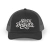 North Dakota Snapback Trucker Cap - Embroidered North Dakota Hat