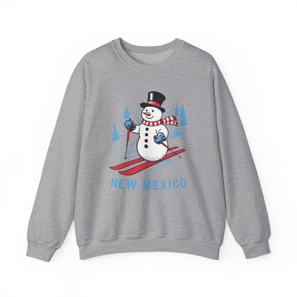 New Mexico Sweatshirt - Ski Snowman Graphic Crewneck