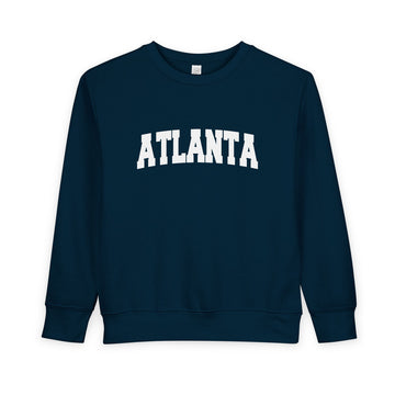 Buy navy Atlanta, Georgia Toddler Sweatshirt - Atlanta Toddler Crewneck Sweatshirt