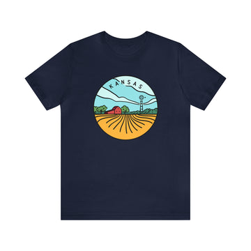 Buy navy Kansas T-Shirt - Unisex Kansas Shirt