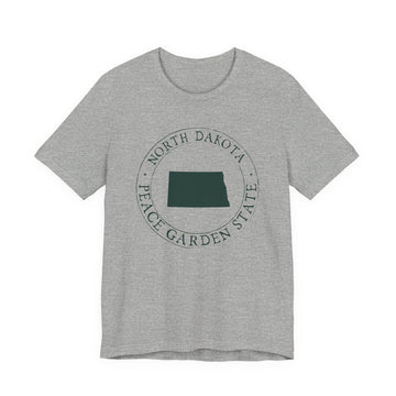 Buy athletic-heather North Dakota T-Shirt — State Graphic Tee