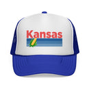 Kansas Retro Corn and Farm Trucker Hat-4