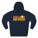 Premium San Diego, California Hoodie - Retro Sun Unisex Sweatshirt-1